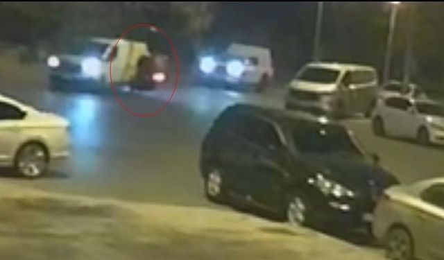 Tekirdağ’da motosikletlinin ağır yaralandığı kaza kamerada