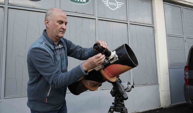 Bursa’da 1 yıllık sabır tek karede buluştu, güneşin ufuk yolculuğu görüntülendi