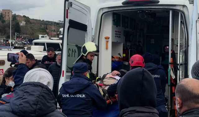 Denizde çırpınan vatandaş sahil güvenlik ekiplerince kurtarıldı