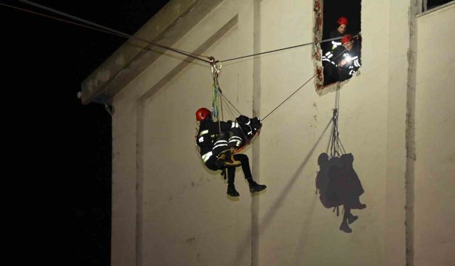 Tekirdağ’da gerçeğini aratmayan arama kurtarma tatbikatı