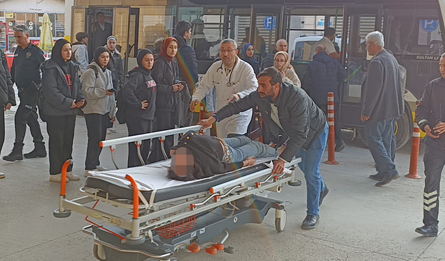 İnegöl'de otobüste kriz geçirdi! Hastaneye böyle yetiştirildi