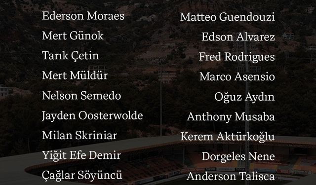 Fenerbahçe'nin Alanyaspor kamp kadrosu belli oldu