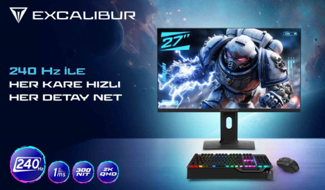 2K çözünürlük ve 240 Hz yenileme hızına sahip yeni oyuncu monitörü tanıtıldı