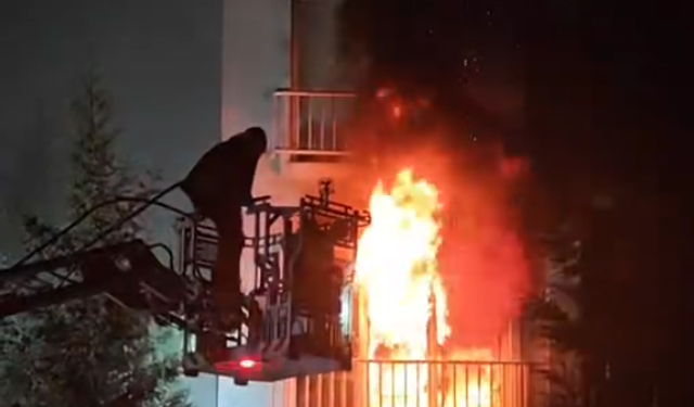 İnegöl'de Toki'de büyük yangın