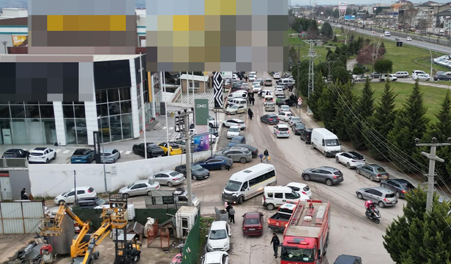 İnegöl'de zincir market eziyeti...  Trafiği altüst etti