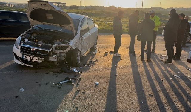 Çorlu'da zincirleme kaza: 1 yaralı