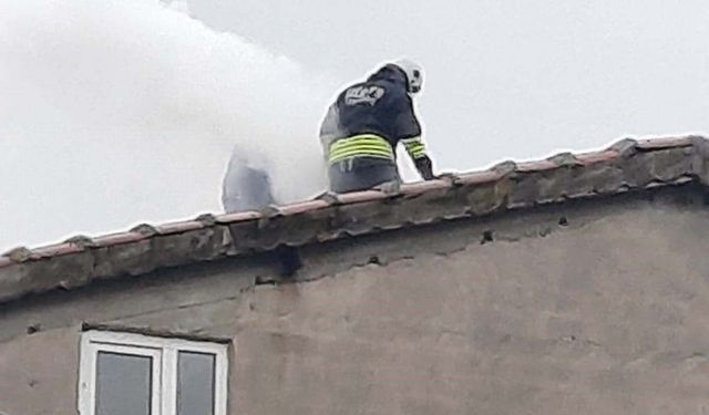 Muratlı'da baca yangını korkuttu