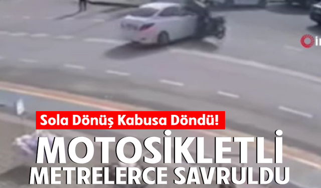 Bursa Osmangazi'de Feci Kaza! Otomobil Döndü, Motosiklet Havaya Savruldu
