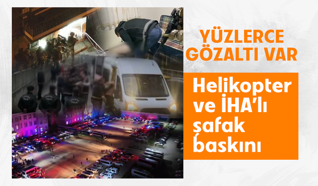 Bursa semalarında helikopter ve İHA'lar uy*şturucu tacirleri için uçtu