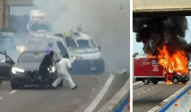 İtalya’da silahlı soyguncular zırhlı para nakil aracını soydu