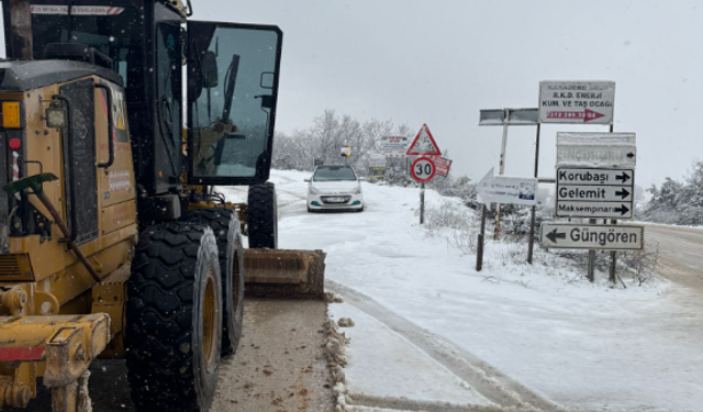 Bursa Nilüfer’de kar mesaisi