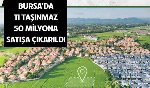 Bursa'da 11 taşınmaz 50 milyona satışa çıkarıldı