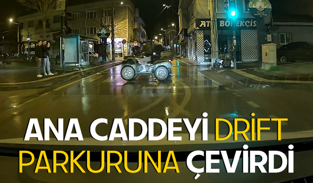 Bursa'da ATV sürücüsünün drift attığı anlar kamerada