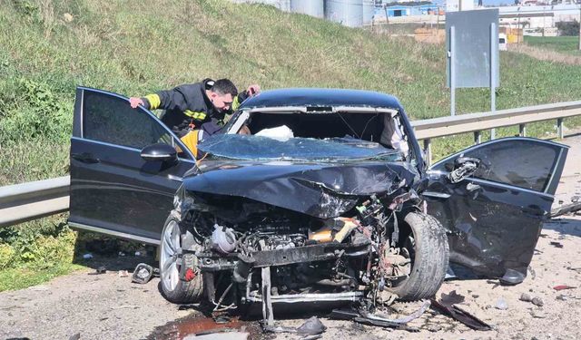 Tekirdağ'da 4 araçlı zincirleme kaza: 5 yaralı