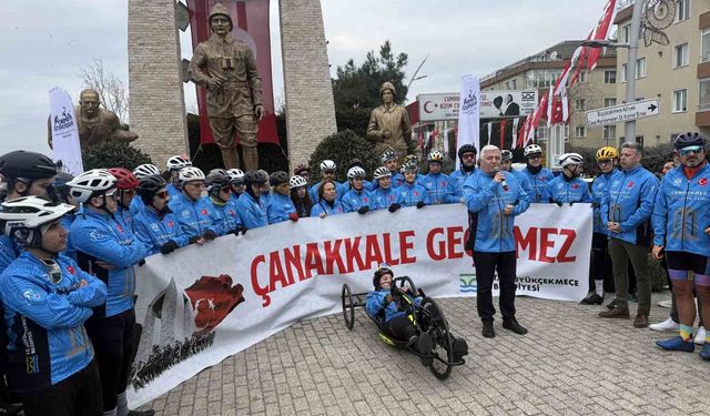 Zaferin 111'inci yılında, 5'i paralimpik 50 sporcu pedal çevirdi