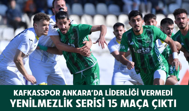Kafkasspor Ankara'da liderliği vermedi