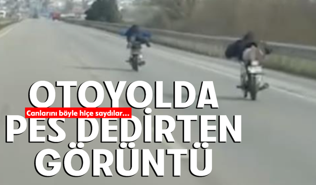 Bursa'da motor üstünde yatarak tehlikeli yolculuk