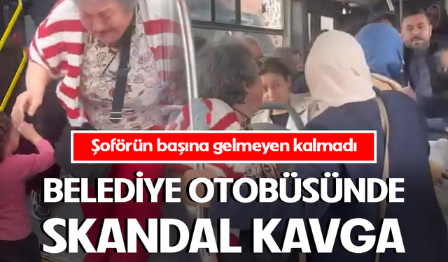 Bursa'da otobüste kadınlar yer kavgasında şoförün kolunu ısırdı