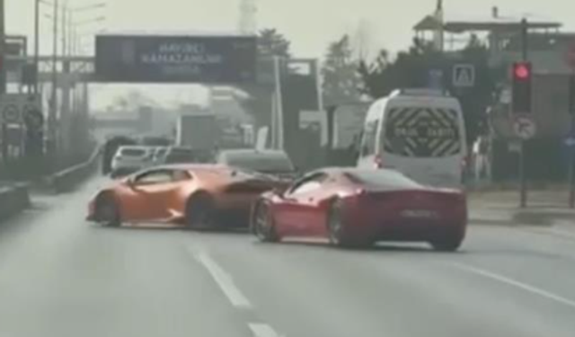 Bursa'da Lamborghini ve Ferrari sürücülerine 100 bin TL ceza