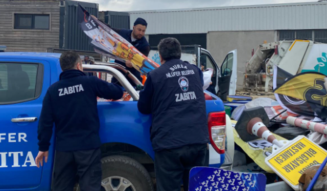 Nilüfer’de yaya yolları işgallerden arındırıldı