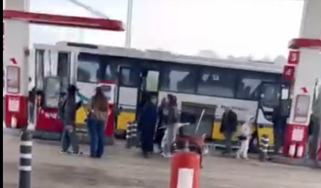 Bursa'da İnegöl'de otobüste ortalık karıştı