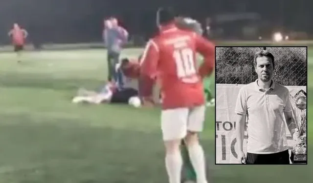 Bursa'da halı sahada kalp krizi geçiren eski futbolcunun o anları ortaya çıktı