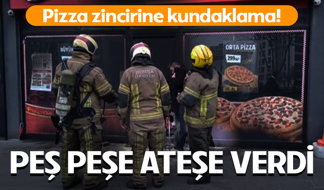 Bursa Nilüfer'de çalıştığı pizza dükkanını kundakladı