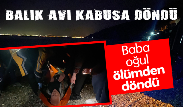 Bursa Mudanya'da balık tutmak için açılan kayık battı!