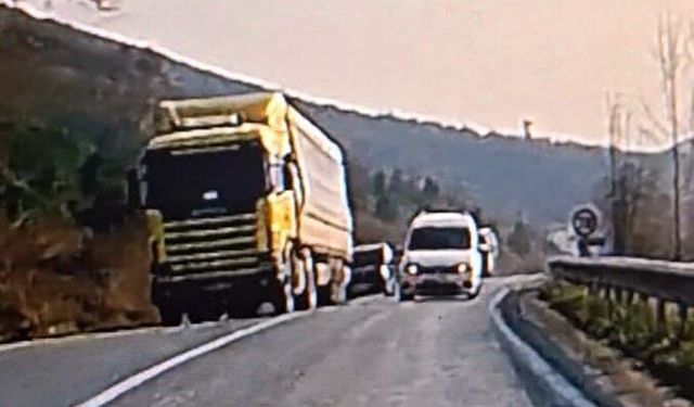 İnegöl Yolunda Nefes Kesen Anlar! Saniyelerle Kurtuldu