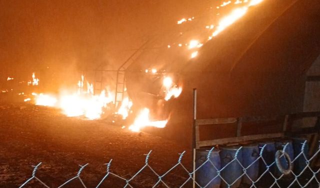Bursa İnegöl'de iftar vakti çiftlik yangını
