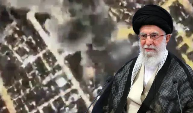 Görüntüleri İsrail paylaştı! Hamaney'in konutu böyle vurulmuş