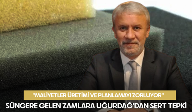 Süngere gelen zamlara Uğurdağ'dan sert tepki  "Maliyetler Üretimi ve Planlamayı Zorluyor