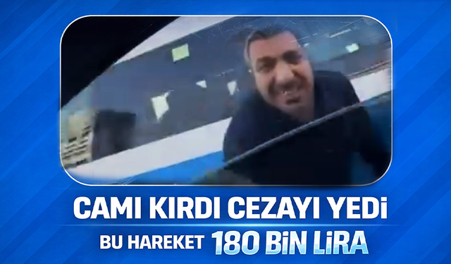 Bursa Osmangazi'de yol verme kavgası kamerada... Camı kırdı, 180 bin lira ceza yedi