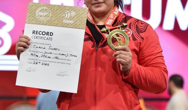 Milli halterci Tuana Süren, Avrupa üçüncüsü