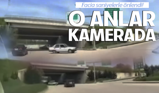 Bursa’da ters yönden giren sürücü kamerada