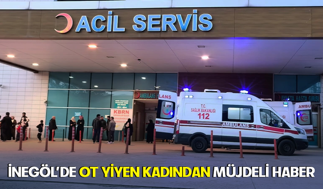 Bursa İnegöl'de ot yiyen kadından müjdeli haber