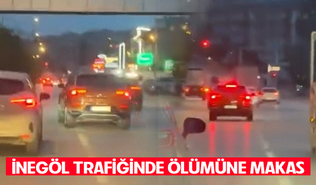Bursa İnegöl trafiğinde ölümüne makas!