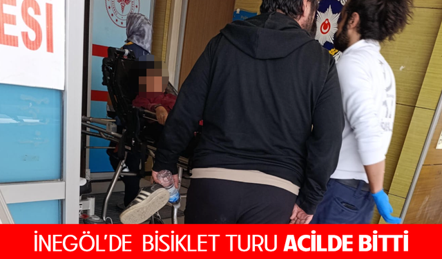 Bursa İnegöl'de bisiklet turu acilde bitti