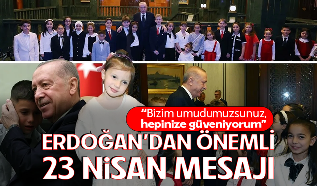 Cumhurbaşkanlığı Külliyesi'ndeki 23 Nisan kabulünde duygu dolu anlar