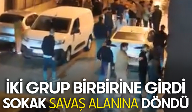 Bursa Yıldırım'da sokak ortasında meydan muharebesi gibi kavga