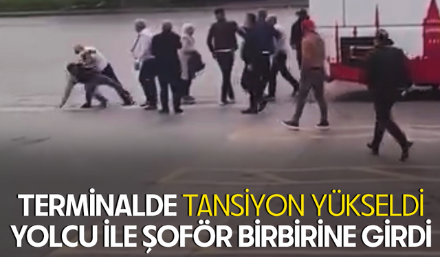 Bursa terminalinde yolcu ile şoför kavgası