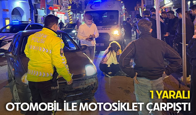 Bursa İznik'te otomobil ile motosiklet çarpıştı: 1 yaralı