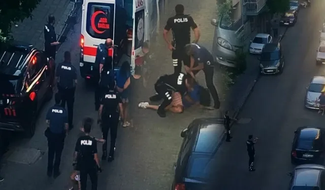 Aydın'da samuray kılıcıyla gezdi, etrafa zarar verdi