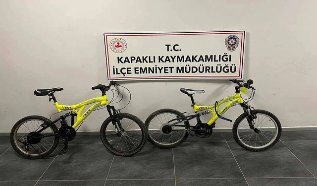 Kapaklı'da bisiklet çalan 2 çocuk yakalandı