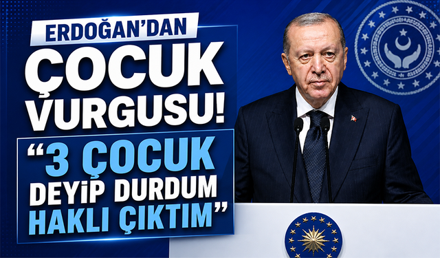 Cumhurbaşkanı Erdoğan 'Tedirgin edici' diyerek nüfus konusunda uyardı!
