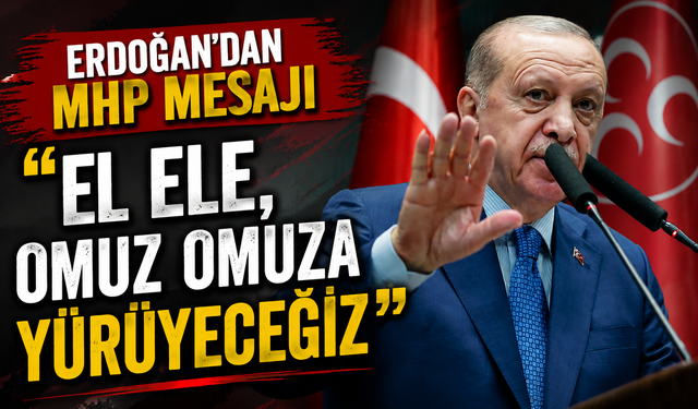 Cumhurbaşkanı Erdoğan: "MHP ile el ele, omuz omuza verecek, huzurun, güvenliğin, refahın ve kardeşliğin olduğu bir Türkiye’yi adım adım inşa edeceğiz"