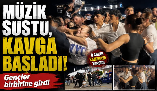 Bursa Osmangazi'de konserde tekme ve yumruklar havada uçuştu