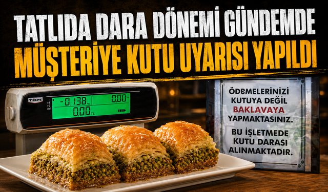 Baklava alırken kutuya para ödememek isteyenlere ‘Dara’ uyarısı