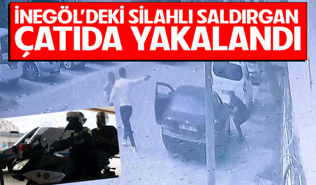 İnegöl'deki silahlı saldırgan çatıda yakalandı