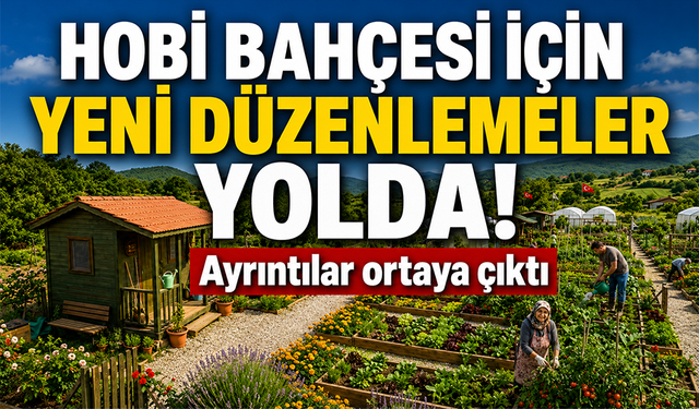 Hobi bahçesi için yeni düzenlemeler yolda: Ayrıntılar ortaya çıktı